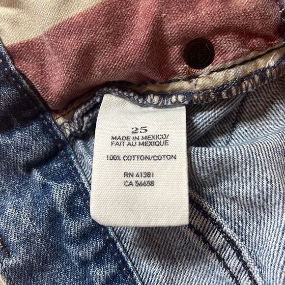 Denim & Supply Ralph Lauren Distressed Boyfriend Vintage Cut -Off Shorts Sz 25 - Picture 5 of 6